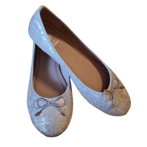 GC Shoes womens mauve/pink sequin slippers, Sz 8.5, Used Condition